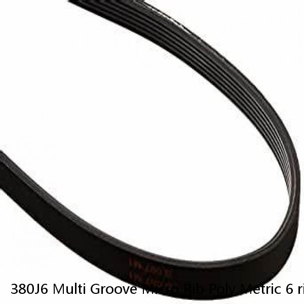 380J6 Multi Groove Micro Rib Poly Metric 6 ribbed V Belt 380-J-6 380 J 6 #1 small image
